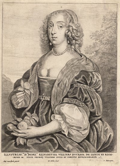 Herzogin von Lennox, nach van Dyck. Zustand 5 von Wenceslaus Hollar